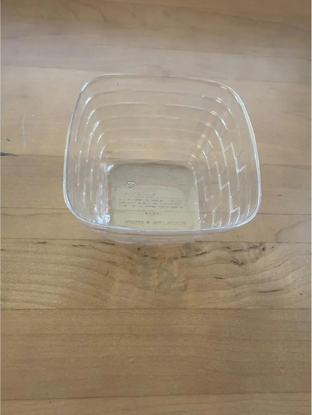 Longaberger Basket Clear Plastic Protector Lots of Luck 49018 4.25L x 4.25W x 3H